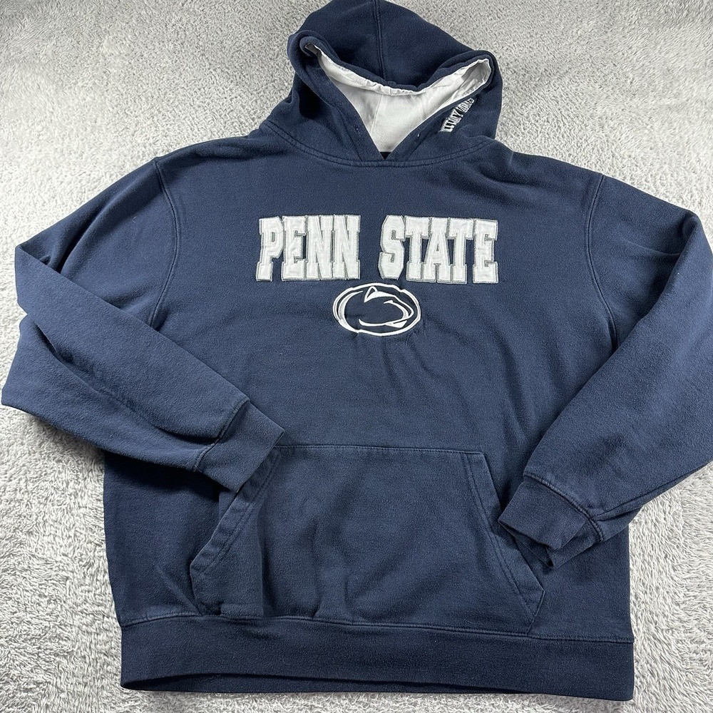 Penn State University Hoodie Mens XL  Blue College Embroidered Contrast‎ Ivy